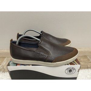 ECCO Mens Collin 2.0 Brown Leather Slip-On Causal Shoes Sneakers Size 10